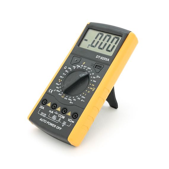 Мультиметр DT-9205A, Вимірювання: V, A, R, C, 330г, 176x86x30mm, 6LR61 (крона) | Зображення 2