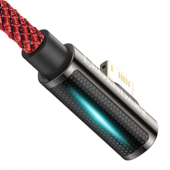 Кабель Baseus Legend Series Fast Charging Elbow Lightning 2.4A (2m), Червоний, 2.0 м | Зображення 7