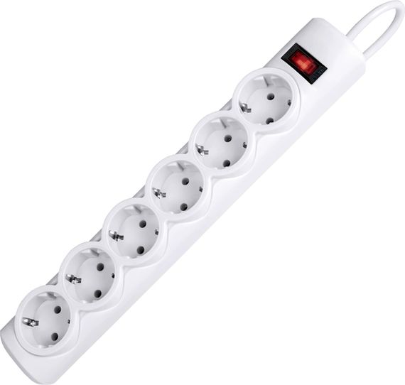 Мережевий фільтр Defender DFS 155 5m 6 роз White UA (994930) | Зображення 1