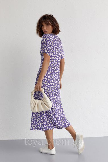 Плаття літнє з квітковим принтом колір фіолетовий розмір M FL_000172 | Зображення 1