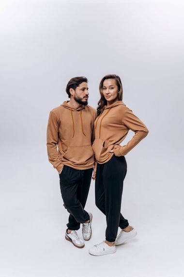 Костюм чоловічий (unisex) camel/чорний двохнитка