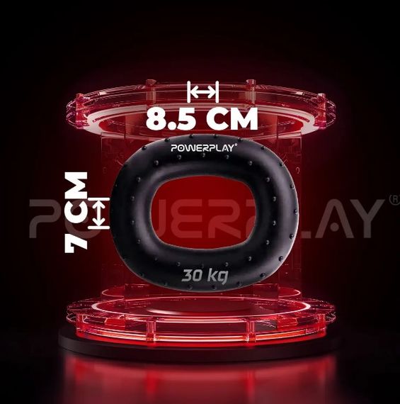 Еспандер кистьовий силіконовий PowerPlay PP-4337 Hand Grip Hard 30 кг Чорний (PP_4337_Black_30kg) | Зображення 3