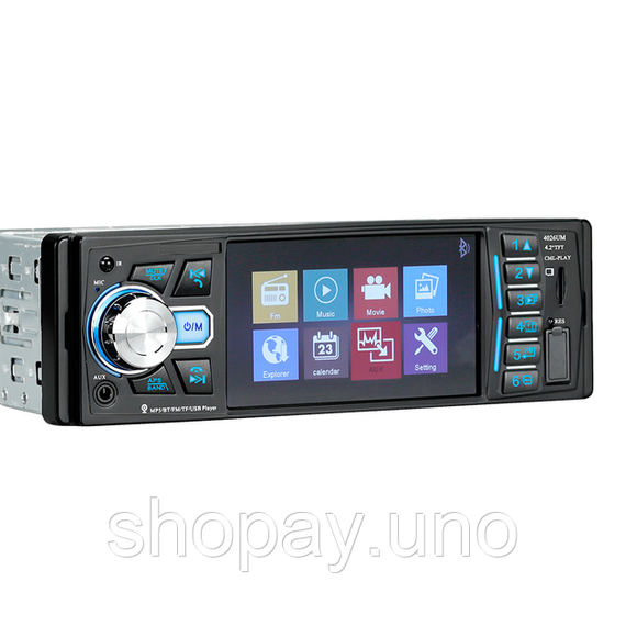 Автомагнітола 4052 Touch 4.1", ISO-Bluetooth, 1 DIN, USB, MP5, FM, microSD 6447
