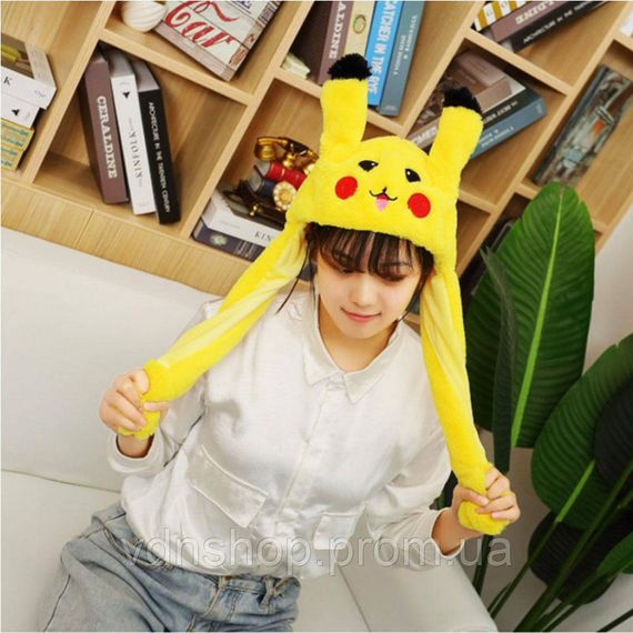 Шапка з рухомими вухами, Шапки що світяться, шапка з рухомими вушками пікачу пікачу що світиться QU-86 | Зображення 4