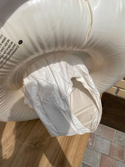 Надувне коло з трусиками та дахом для захисту від сонця Блакитна полоса | Зображення 1