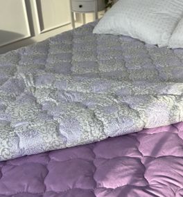Ковдра полуторна подвійна 4 сезони з холлофайбера Arda 21564 142х210 см фіолетова