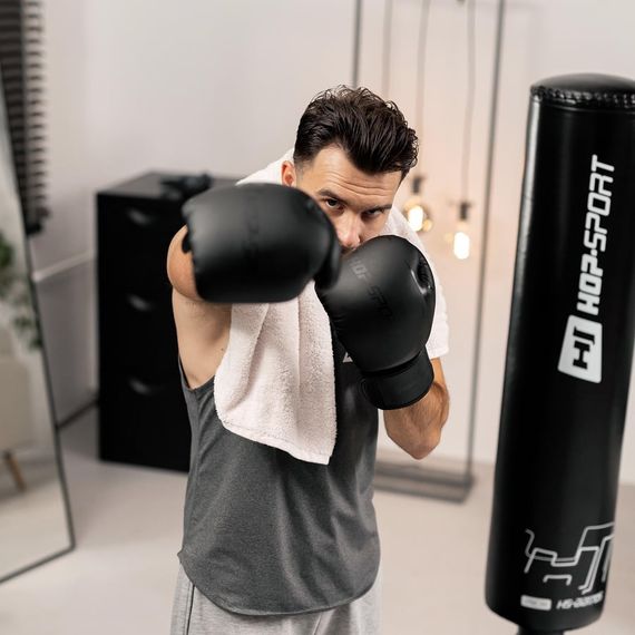 Боксерські рукавиці Hop-Sport HS-BG12 12oz чорні | Зображення 7