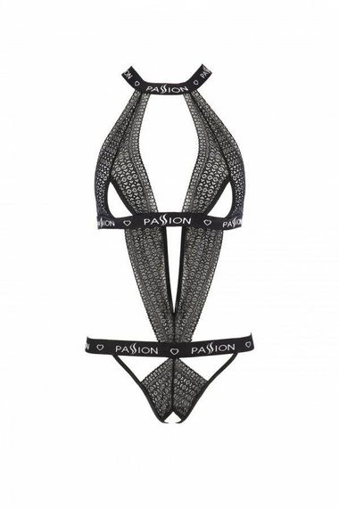 Полупрозрачное боди с вырезами Passion Exclusive Mirajane Body black L/XL, black sexstyle | Зображення 4