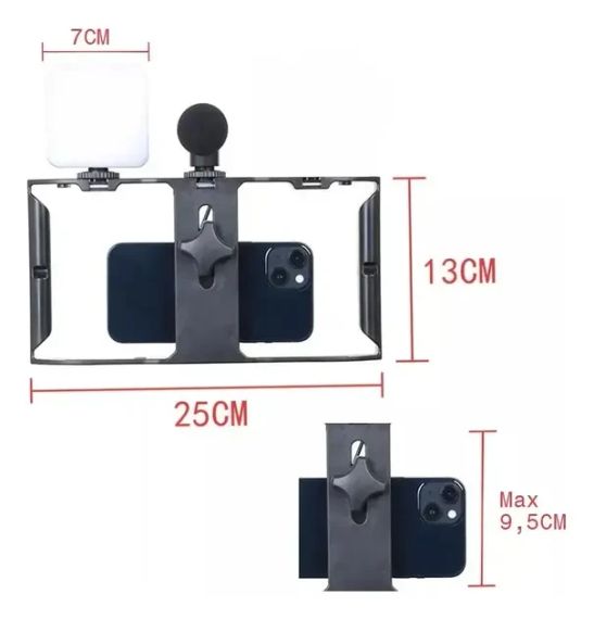 Комплект для блогінгу Video Making Kit AY49X для смартфона з мікрофоном та світлом | Зображення 1