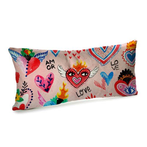 Подушка для дивану оксамитова Love Amor 50x24 см (52BP_22L002)