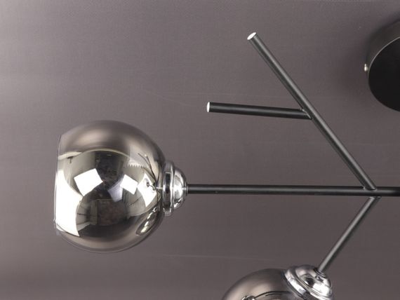 Люстра стельова на 4 лампочки 25019 Чорний 34х35х75 см. | Зображення 4