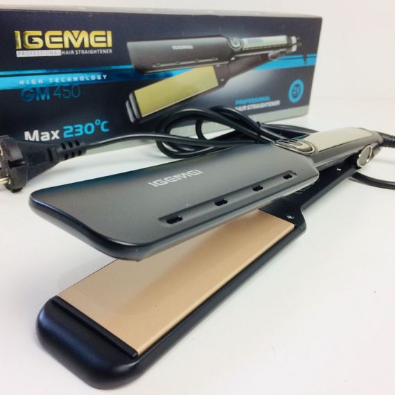 Утюжок-стайлер выпрямитель для волос Gemei GM-450, чорний (43063-GM-450_407) | Зображення 4