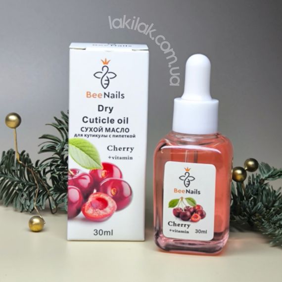 Суха олія для кутикули Bee Nails (вишня) 30мл