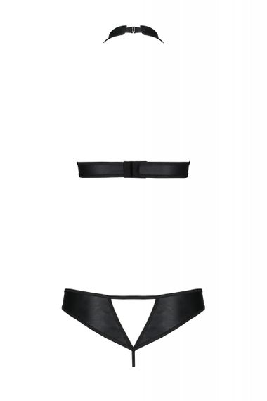 Комплет с открытым бюстом MALWIA SET WITH OPEN BRA black S/M - Passion Sex Aura | Зображення 3