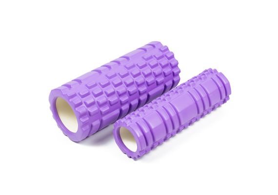 Масажний ролик EasyFit набір Grid Roller Double 33 см Фіолетовий (EF-7737s-1) | Зображення 1
