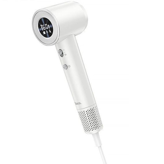 Фен для волос Hoco HP10 with digital display (1600W) White | Зображення 1