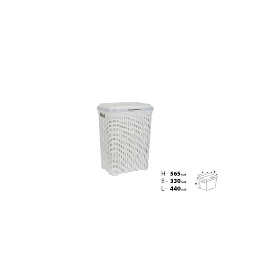 Кошик для білизни Violet House 0726 Ротанг White 55 л (0726 Ротанг W 55 л) | Зображення 2