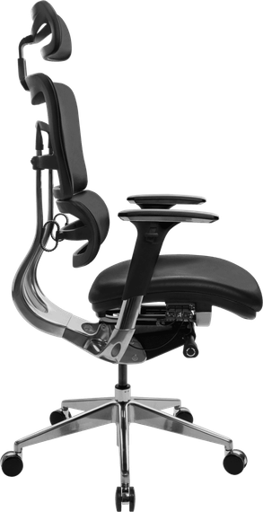 Кресло офисное GT RACER X-807 LEATHER BLACK (P-02) | Зображення 3