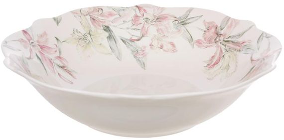 Тарілки порцелянові "Pink Orchid" Ø23х6см, 2 глибокі тарілки