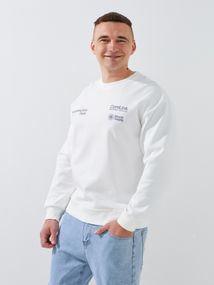 Світшот з принтом чоловічий GENUA G01217-0002 S Білий shop (2000999533662)