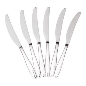 Набір столових ножів 6 штук з нержавіючої сталі 23.5 (см) Срібло HP-8-21