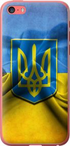Чехол на iPhone 5c Флаг и герб Украины 1 "375u-23-17620"