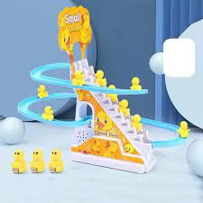 Игровой центр горка-трек с подъемником Small-Duck интерактивная игрушка скользящие утки с музыкой | Зображення 7