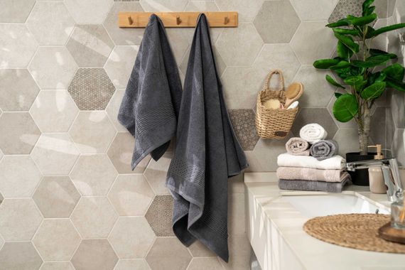 Набір рушників махрових Ardesto Lotus, 50х90см, 70х140см, 2шт, 100% бавовна, темно-сірий (ART2357MC) | Зображення 1