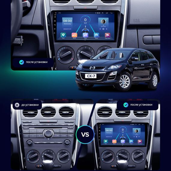 Штатная магнитола 9" Lesko для Mercedes-Benz C-Класс II (W203) Рестайлинг 2004-2008 6/128Gb 4G Wi-Fi GPS Top | Зображення 2
