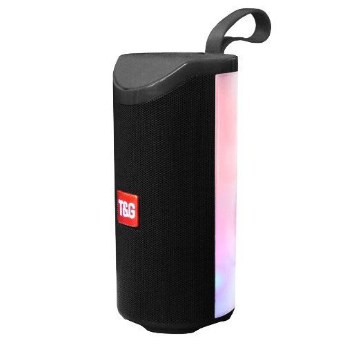 Портативная Bluetooth колонка TG-169 с разноцветной подсветкой FM-радио 5Wx2. Цвет: черный | Зображення 3