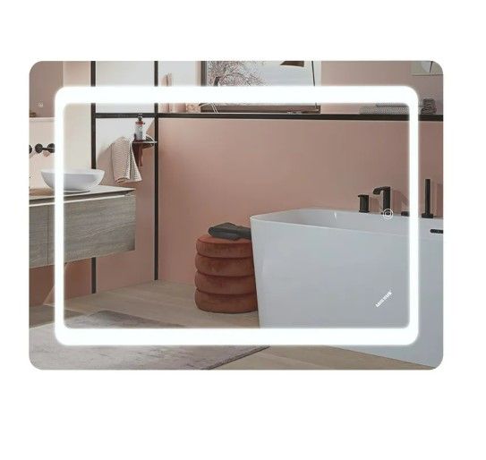 Дзеркало Mixxus TWEE MR09-80x60-REVERSE з LED Touch, Anti-fog, димером, регулюванням яскравості (MI6660)