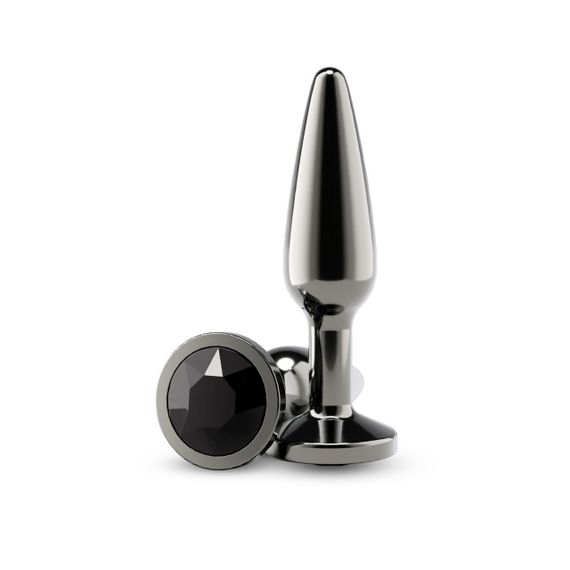 Анальна пробка NS Novelties Rear Assets — Tapered — Medium — Gunmetal — Black Sex Aura
