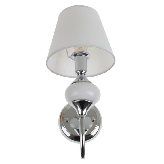 Бра настенное накладное с абажуром BKL-721W/1 E14 CH+WH | Зображення 5