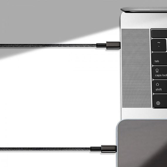Дата кабель Baseus Tungsten Gold Type-C to Lightning PD 20W (2m) (CATLWJ) Чорний | Зображення 3