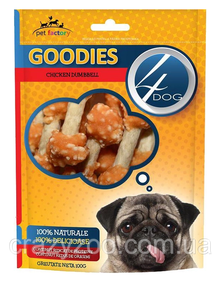Лакомство для собак 4Dog GOODIES куриные гантели 100 г 207835