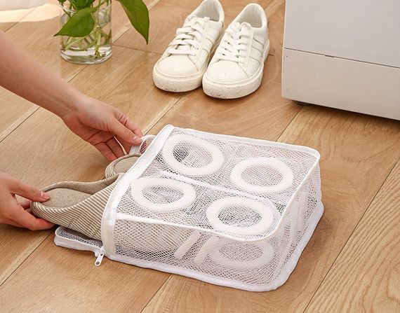 Сетка для стирки обуви Мешок для стирки обуви с поролоновыми вставками 28×24,5×8 см. | Зображення 4