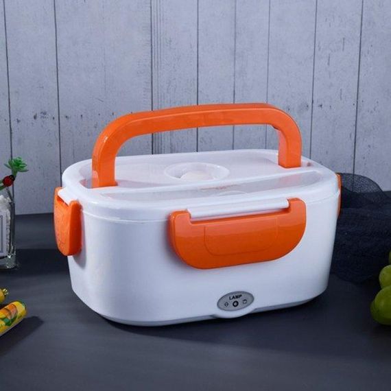 Электрический ланч-бокс контейнер Electronic Lunchbox YS 001 40 W с подогревом термос для еды оранжевый | Зображення 2