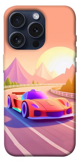 Чохол з картинкою Машинка на заході сонця для Apple iPhone 15 Pro (6.1")
