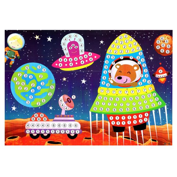 Детская мозаика по номерам "Космос" 13-127-12 разноцветные камешки