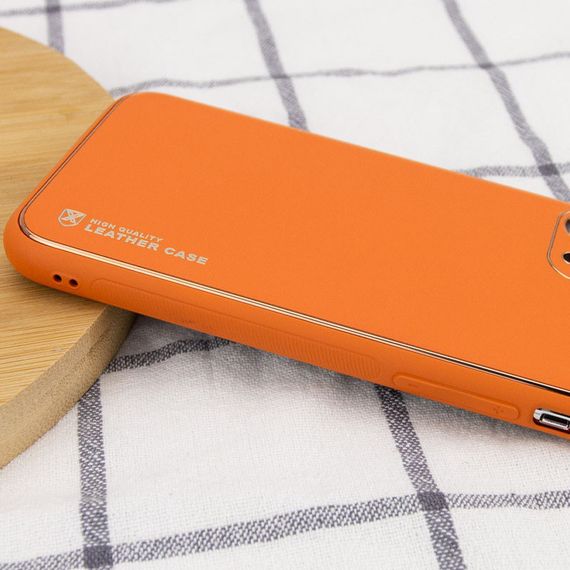 Шкіряний чохол Xshield для Apple iPhone 13 Pro (6.1") Жовтогарячий/Apricot | Зображення 2