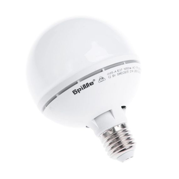 Лампа светодиодная LED 12W E27 WW G95 220V | Зображення 4