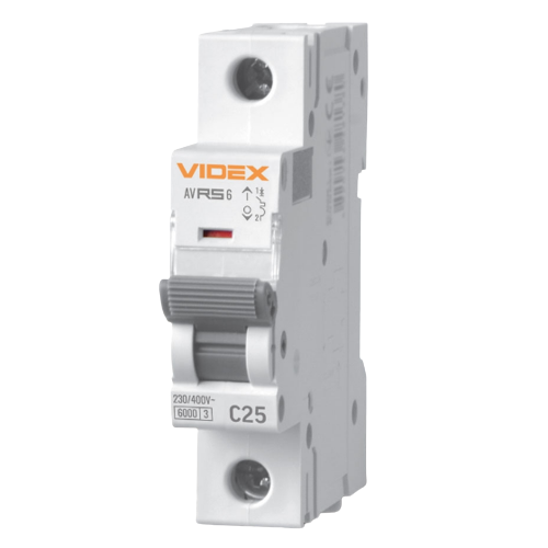 Автоматичний вимикач 1P 25А 6 kA VF-RS6-AV1C25 Resist Videx