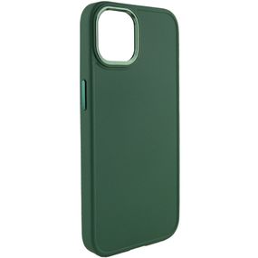 TPU чехол Bonbon Metal Style для Apple iPhone 13 (6.1") Силикон, Зеленый / Pine green