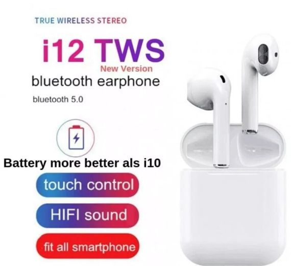 i12 TWS True Wireless Stereo, увімкнення звуку, автоматичне сполучення 5.0 | Зображення 2