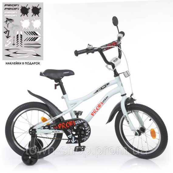 Велосипед детский PROF1 Y16251-1 16 дюймов, белый | Зображення 1