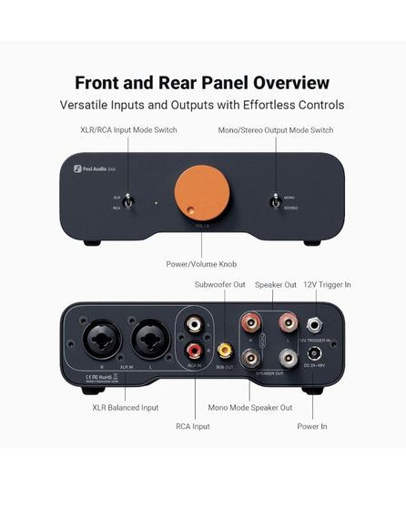 Усилитель мощности Fosi Audio ZA3 + 48V блок питания | Зображення 1