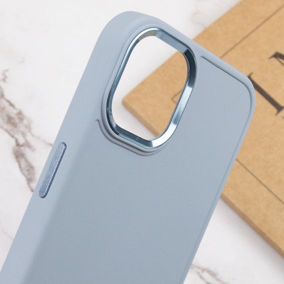TPU чохол Bonbon Metal Style для Apple iPhone 14 (6.1") Силікон, Голубой / Mist blue | Зображення 3