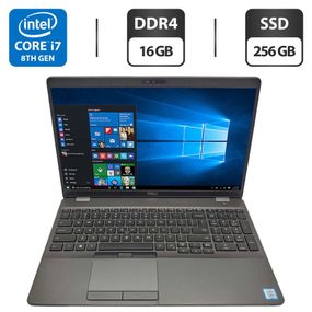 Ноутбук Dell Latitude 5500 / 15.6" (1920x1080) IPS / Intel Core i7-8550U (4 (8) ядра по 1.8 - 4.0 GHz) / 16 GB DDR4 / 256 GB SSD / Intel UHD Graphics 620 / WebCam б/в