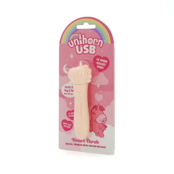 Вібратор-єдиноріжка Unihorn USB Bullet – Heart Throb, віброкуля, USB-зарядка, 10 режимів sexstyle | Зображення 2