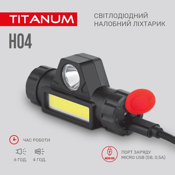 Налобний світлодіодний ліхтарик TITANUM TLF-H04 200Lm 6500K | Зображення 2